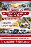 Class B , AUTOMATIC & MANUAL CAMPER VANS AVAILABLE NOW