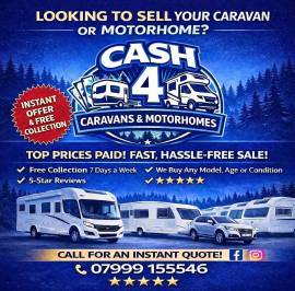 We buy caravans & motorhomes